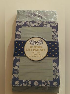 New OSC Designs List Pad Set 2 List Pads “Whispers of Blue” Malaysia 200 Sheets